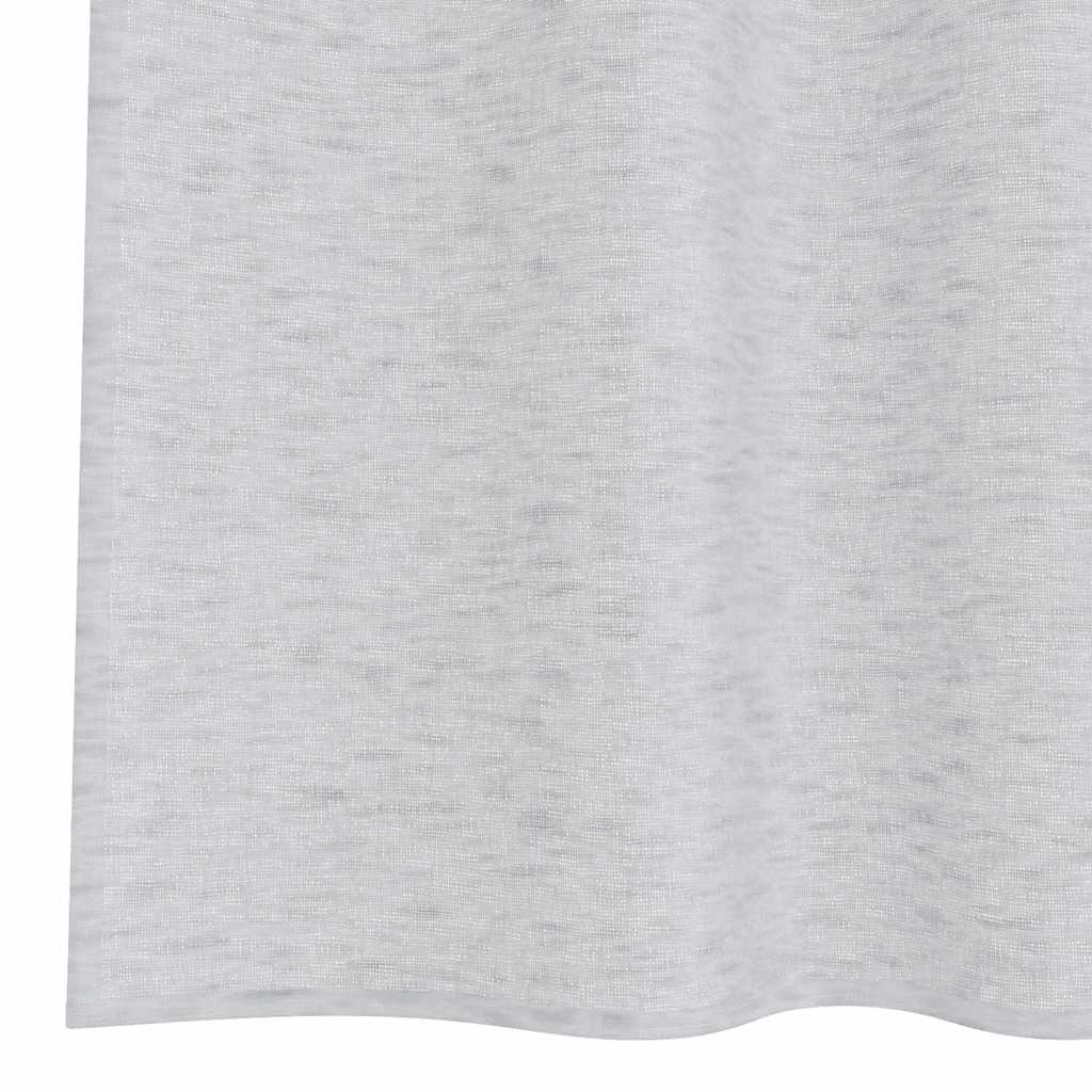 vidaXL Perdele cu perdele 2 pcs Gri deschis 140 x 245 cm Poliester