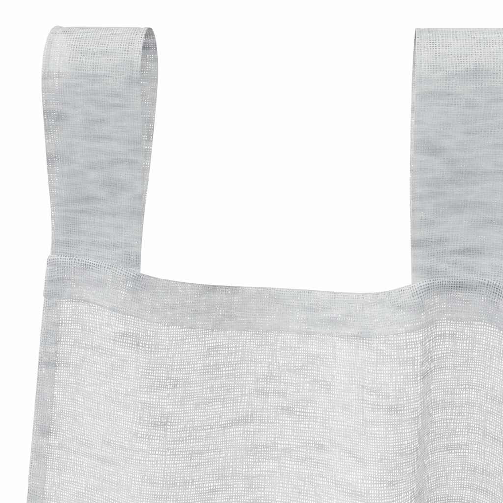 vidaXL Perdele cu perdele 2 pcs Gri deschis 140 x 260 cm Poliester