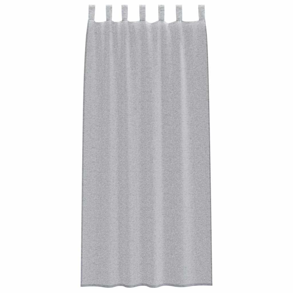 vidaXL Perdele cu perdele 2 pcs Gri închis 140 x 225 cm Poliester