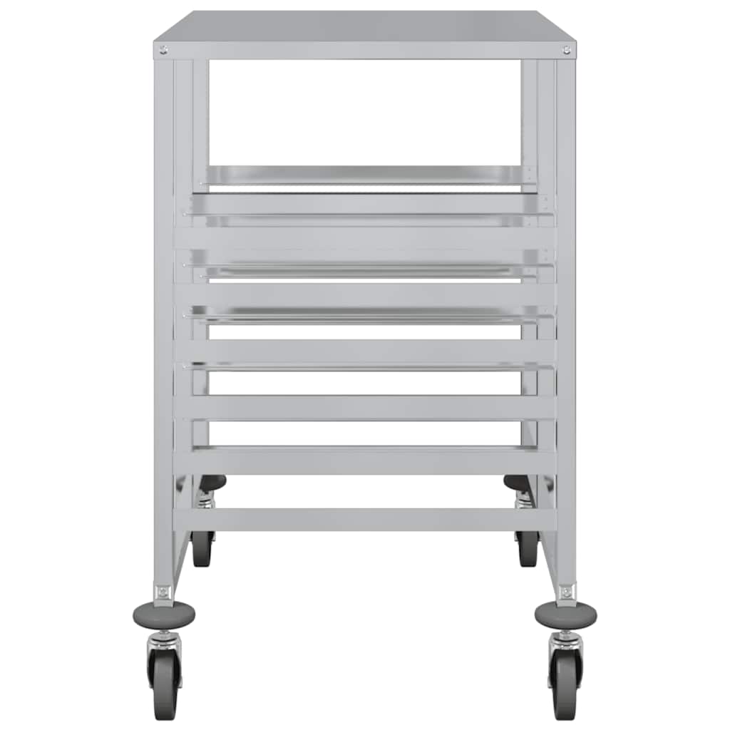 vidaXL Cărucior cu tăvi cu 12 containere GN 75x55x87cm oțel inoxidabil