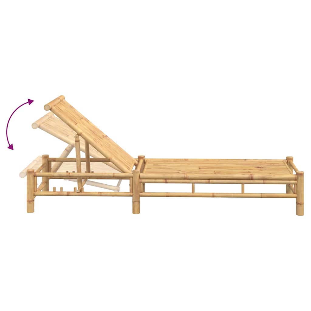 vidaXL Sezlong 55x199x30 cm bambus