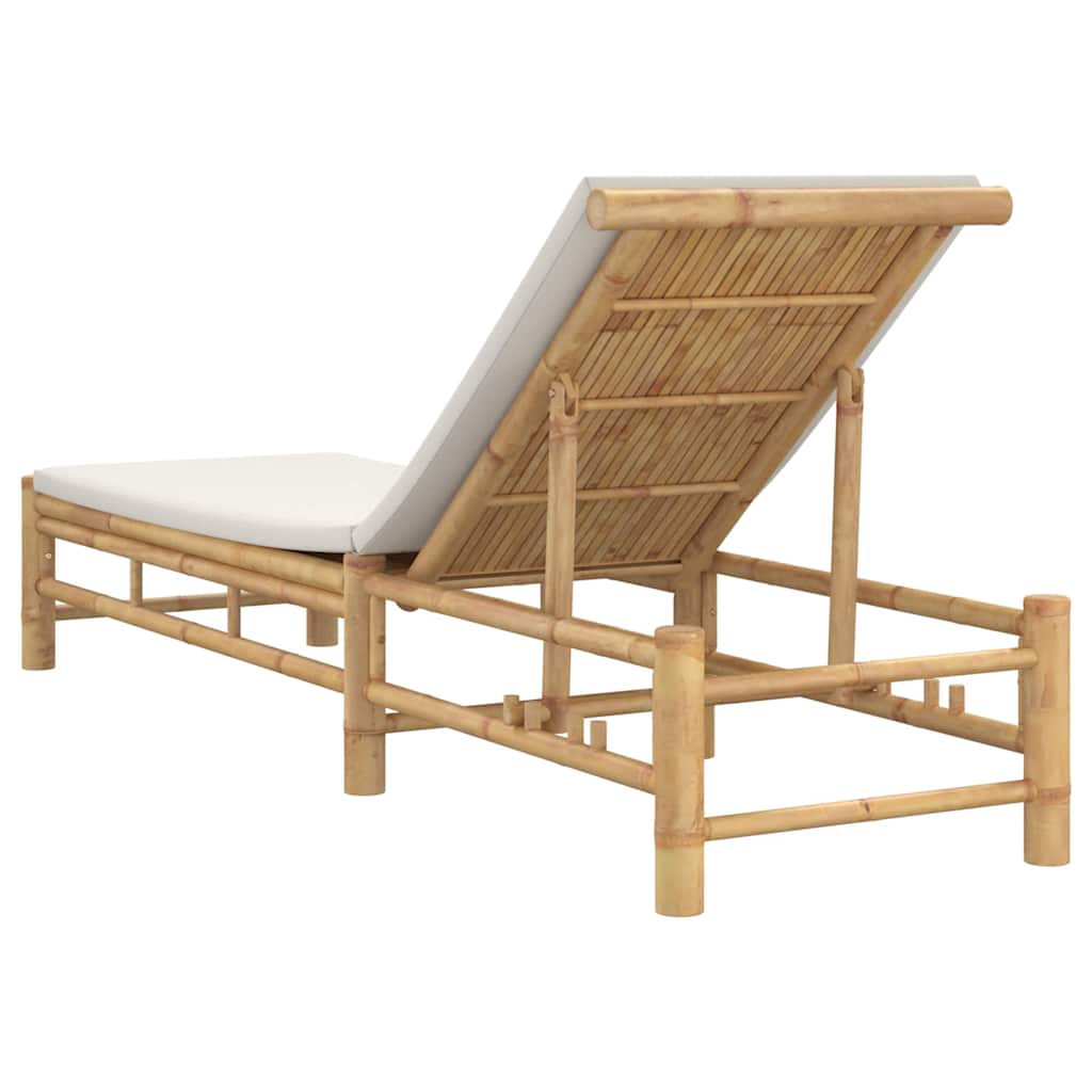 vidaXL Sezlong cu perne 55x199x30 cm bambus