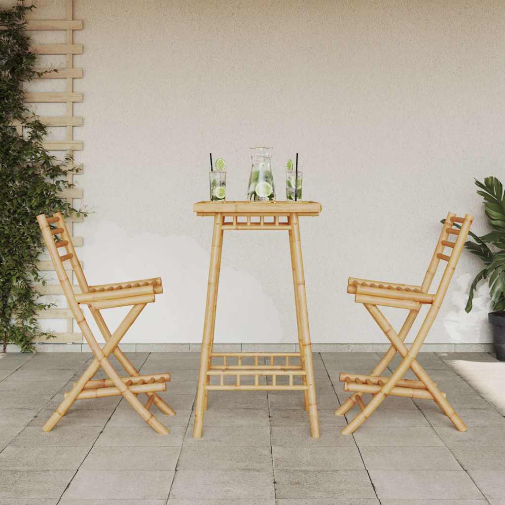 vidaXL Scaune de bar de exterior cu suport pentru picioare 2buc bambus vidaXL Scaune de bar de exterior cu suport pentru picioare 2buc bambus