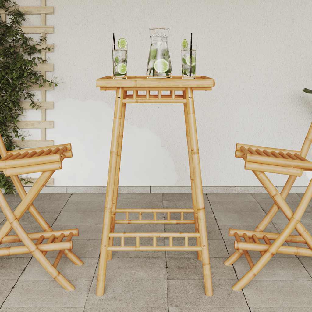 vidaXL Masă de bar de exterior pătrată 55x55x100 cm bambus vidaXL Masă de bar de exterior pătrată 55x55x100 cm bambus