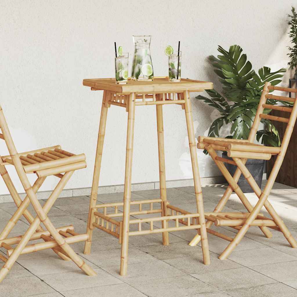 vidaXL Masă de bar de exterior pătrată 55x55x100 cm bambus vidaXL Masă de bar de exterior pătrată 55x55x100 cm bambus