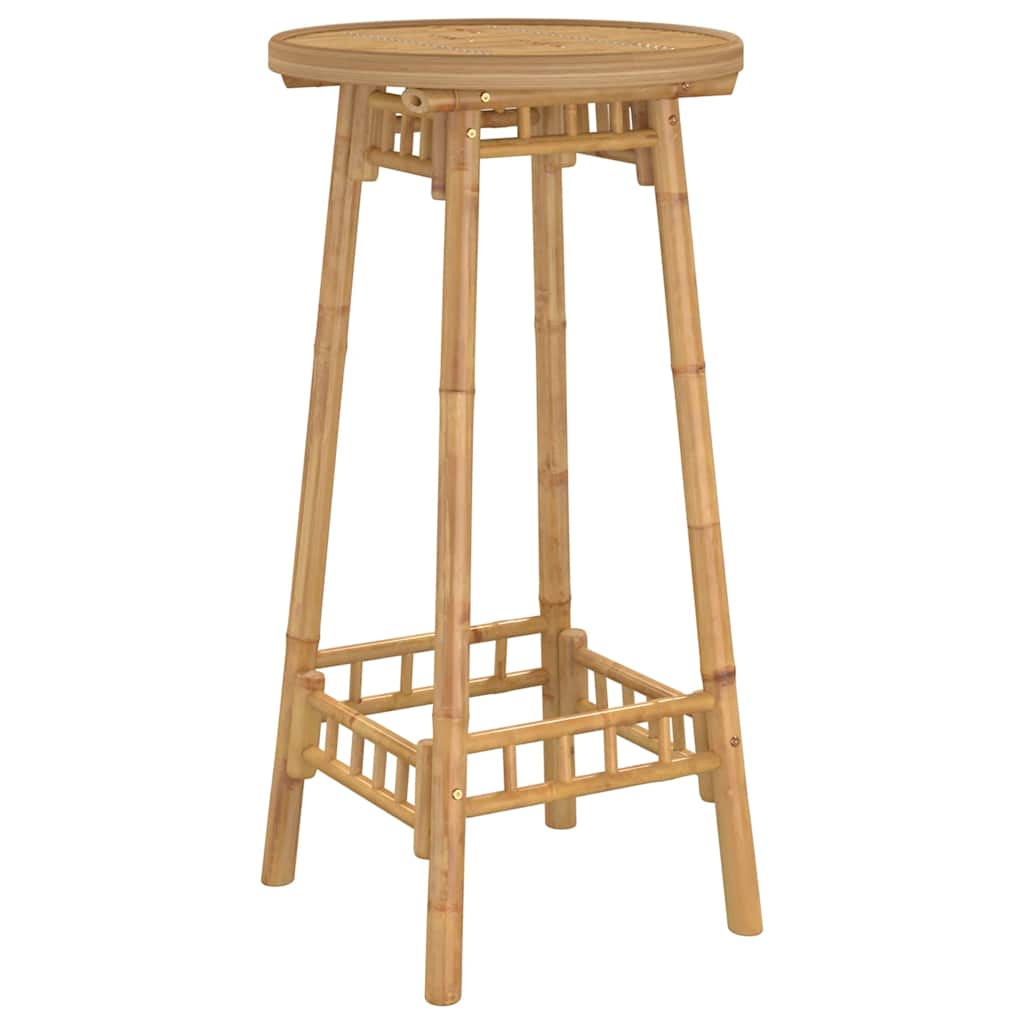 vidaXL Masă de bar pentru exterior rotundă Ø55x100 cm din bambus vidaXL Masă de bar pentru exterior rotundă Ø55x100 cm din bambus