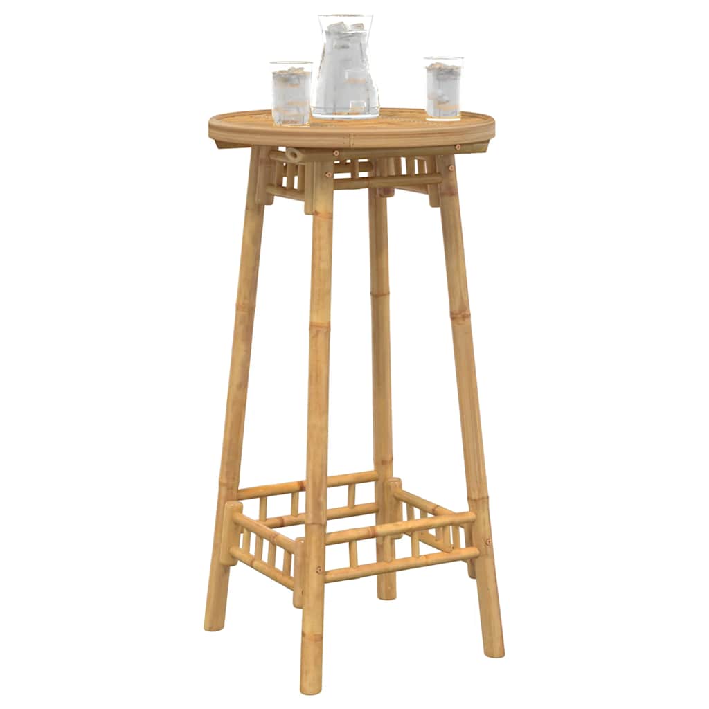vidaXL Masă de bar pentru exterior rotundă Ø55x100 cm din bambus vidaXL Masă de bar pentru exterior rotundă Ø55x100 cm din bambus