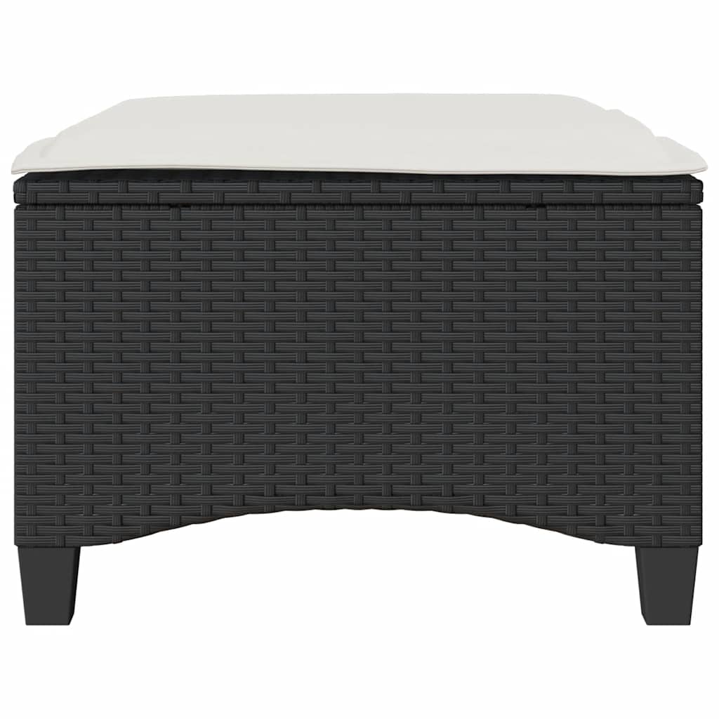 vidaXL Scaune de grădină cu perne 2 buc Negru 55x55x36 cm Poly Ratan vidaXL Scaune de grădină cu perne 2 buc Negru 55x55x36 cm Poly Ratan