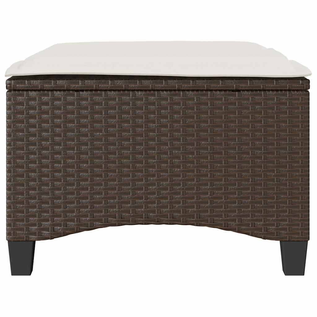 vidaXL Scaune de grădină cu perne 2 buc Maro 55x55x36 cm Poly Ratan vidaXL Scaune de grădină cu perne 2 buc Maro 55x55x36 cm Poly Ratan