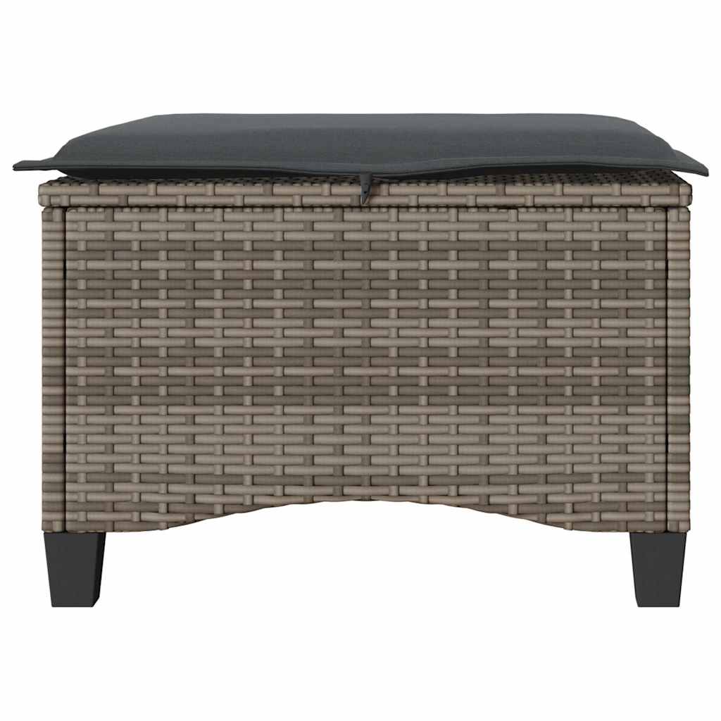 vidaXL Scaune de grădină cu perne 2 buc Gri 55x55x36 cm Poly Ratan vidaXL Scaune de grădină cu perne 2 buc Gri 55x55x36 cm Poly Ratan