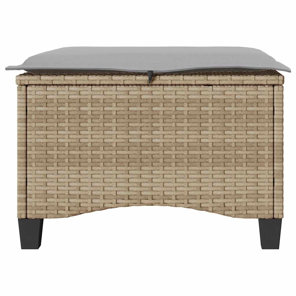 vidaXL Scaune de grădină cu perne 2 buc Bej 55x55x36 cm Poly Ratan vidaXL Scaune de grădină cu perne 2 buc Bej 55x55x36 cm Poly Ratan