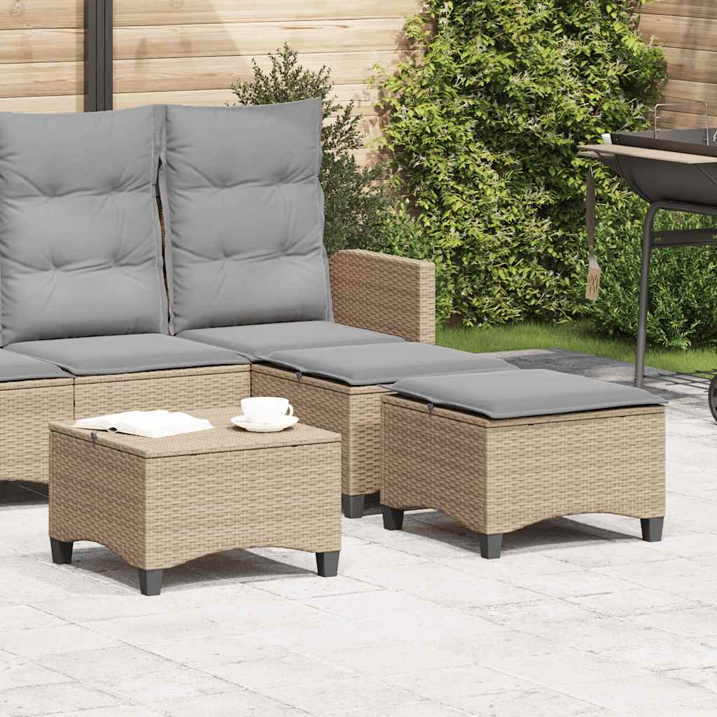 vidaXL Scaune de grădină cu perne 2 buc Bej 55x55x36 cm Poly Ratan vidaXL Scaune de grădină cu perne 2 buc Bej 55x55x36 cm Poly Ratan