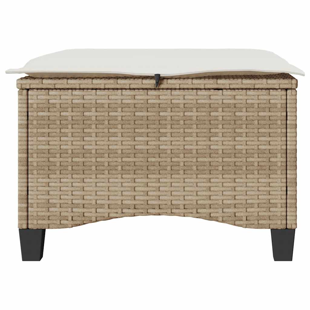 vidaXL Scaune de grădină cu perne 2 buc Bej 55x55x36 cm Poly Ratan vidaXL Scaune de grădină cu perne 2 buc Bej 55x55x36 cm Poly Ratan