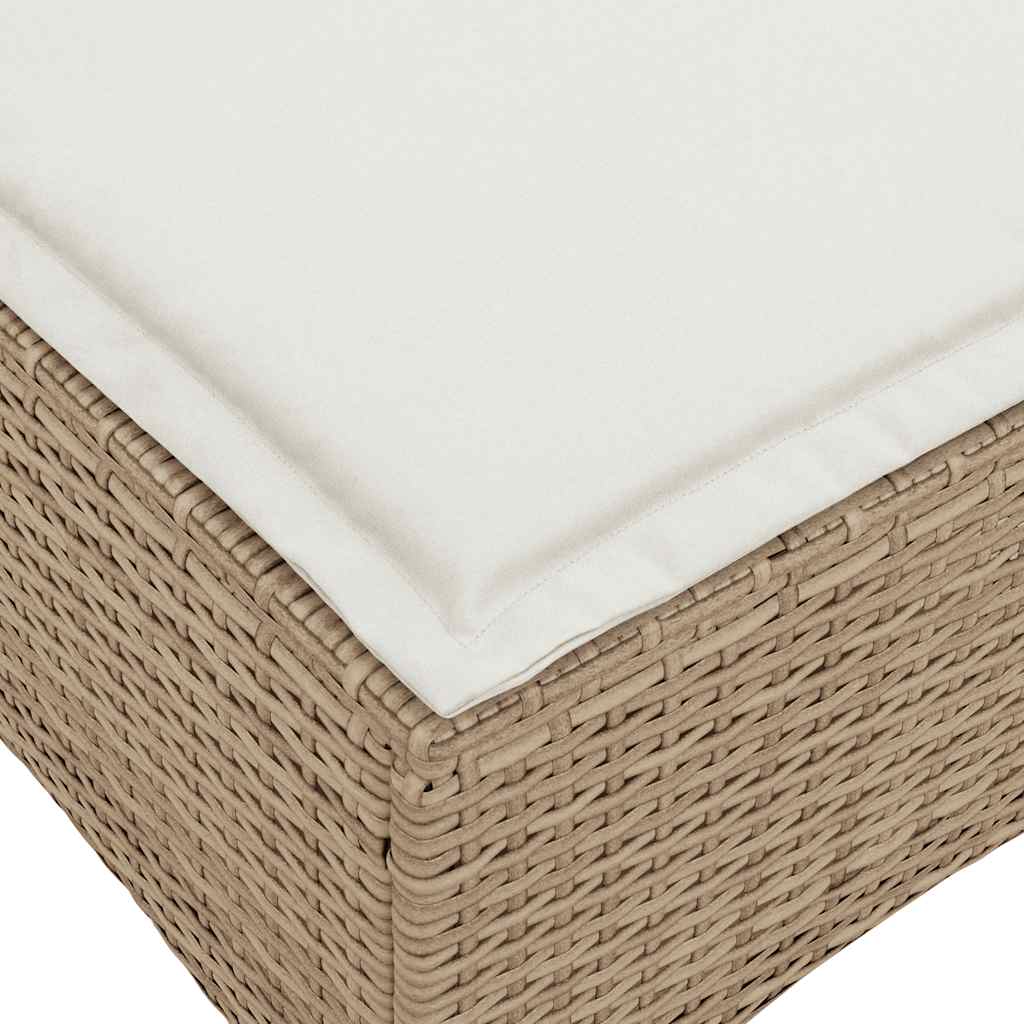 vidaXL Scaune de grădină cu perne 2 buc Bej 55x55x36 cm Poly Ratan vidaXL Scaune de grădină cu perne 2 buc Bej 55x55x36 cm Poly Ratan