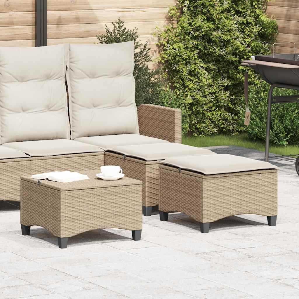 vidaXL Scaune de grădină cu perne 2 buc Bej 55x55x36 cm Poly Ratan vidaXL Scaune de grădină cu perne 2 buc Bej 55x55x36 cm Poly Ratan