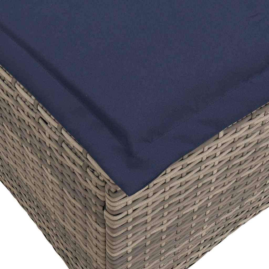 vidaXL Scaune de grădină cu perne 2 buc Gri 55x55x36 cm Poly Ratan vidaXL Scaune de grădină cu perne 2 buc Gri 55x55x36 cm Poly Ratan