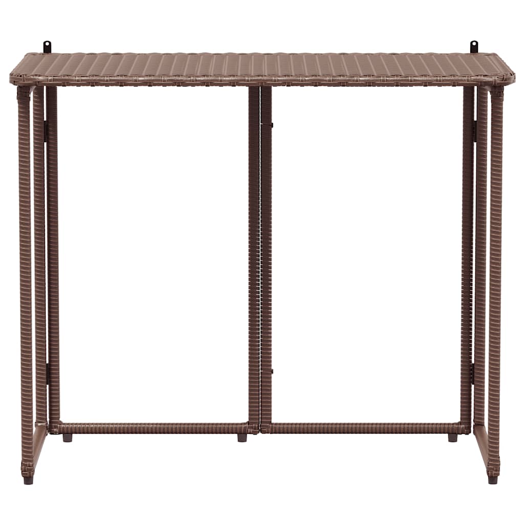 vidaXL Masă pliabilă de grădină maro 90x51x75 cm Poly Ratan vidaXL Masă pliabilă de grădină maro 90x51x75 cm Poly Ratan