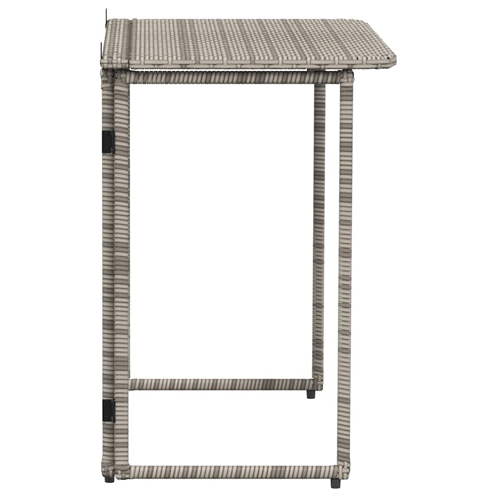 vidaXL Masă de grădină pliabilă gri 90x51x75 cm Poly Ratan