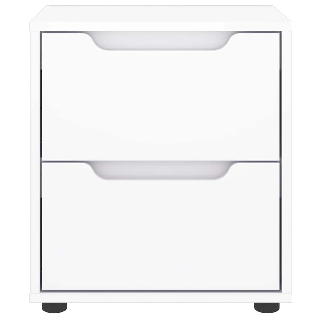 vidaXL Noptiera "VISNES" alb 45x40x50 cm lemn de prelucrare vidaXL Noptiera "VISNES" alb 45x40x50 cm lemn de prelucrare