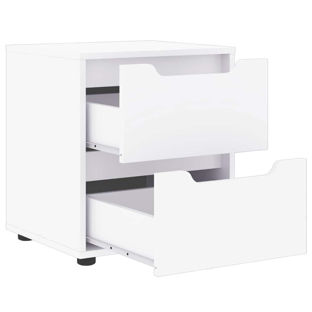 vidaXL Noptiera "VISNES" alb 45x40x50 cm lemn de prelucrare vidaXL Noptiera "VISNES" alb 45x40x50 cm lemn de prelucrare