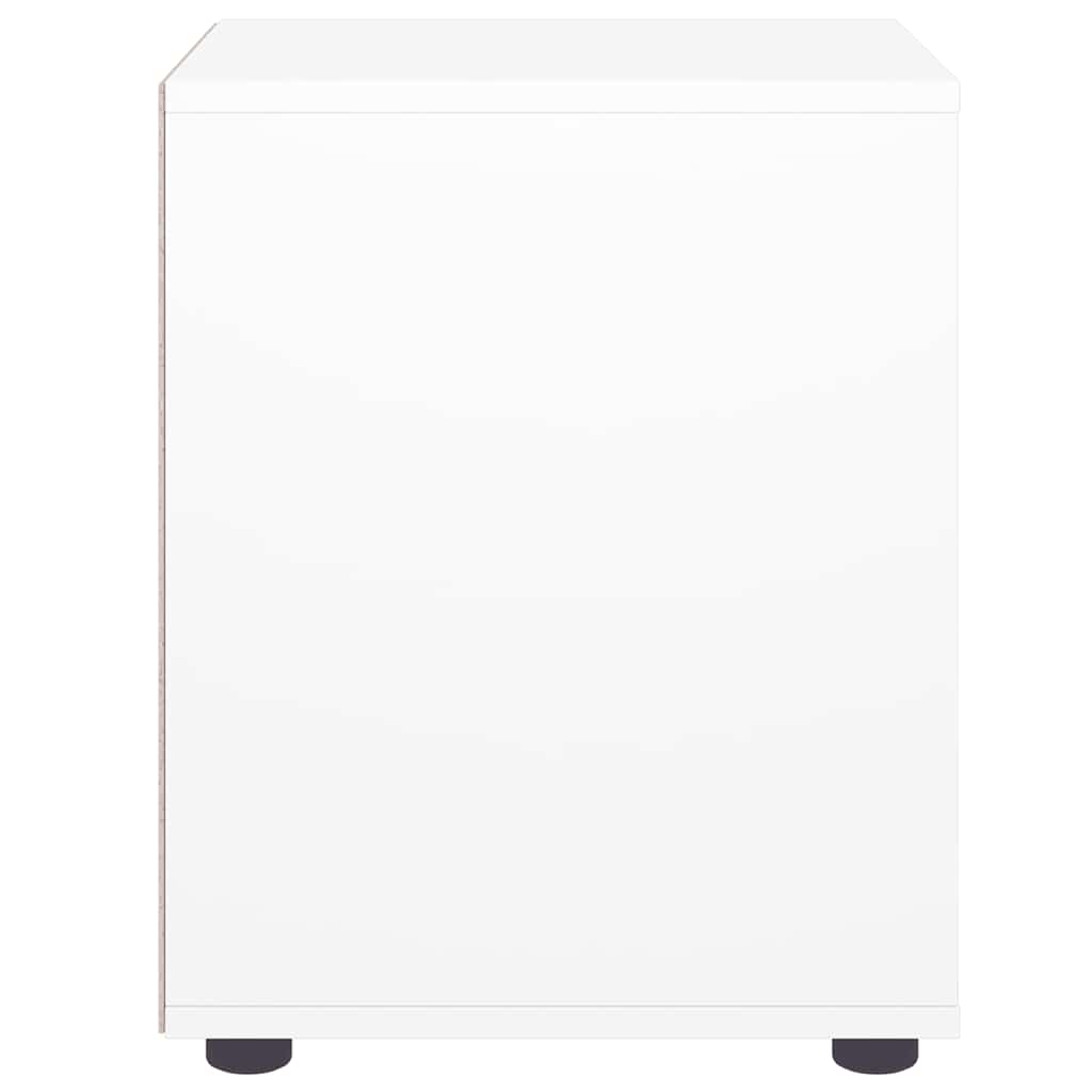 vidaXL Noptiera "VISNES" alb 45x40x50 cm lemn de prelucrare vidaXL Noptiera "VISNES" alb 45x40x50 cm lemn de prelucrare