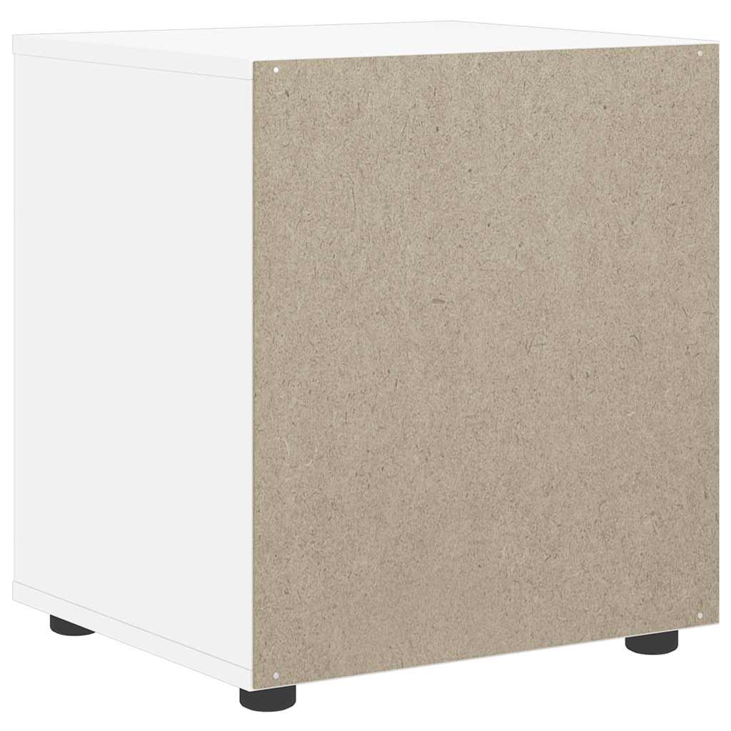 vidaXL Noptiera "VISNES" alb 45x40x50 cm lemn de prelucrare vidaXL Noptiera "VISNES" alb 45x40x50 cm lemn de prelucrare