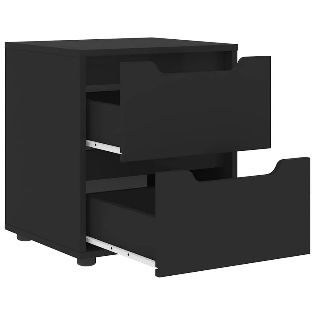 vidaXL Noptiera "VISNES" Negru 45x40x50 cm Lemn prelucrat