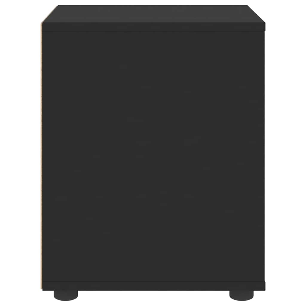 vidaXL Noptiera "VISNES" Negru 45x40x50 cm Lemn prelucrat