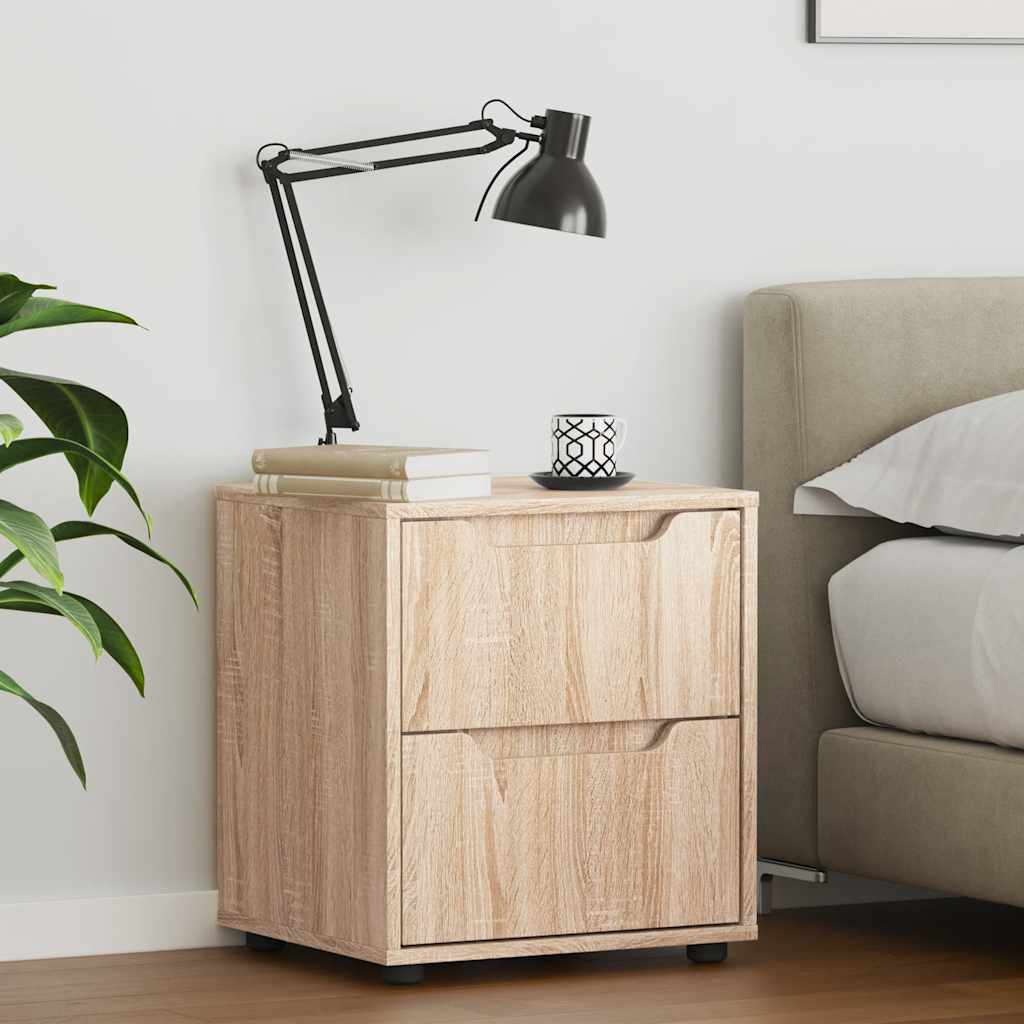 vidaXL Noptiera "VISNES" Stejar Sonoma 45x40x50 cm Lemn prelucrat