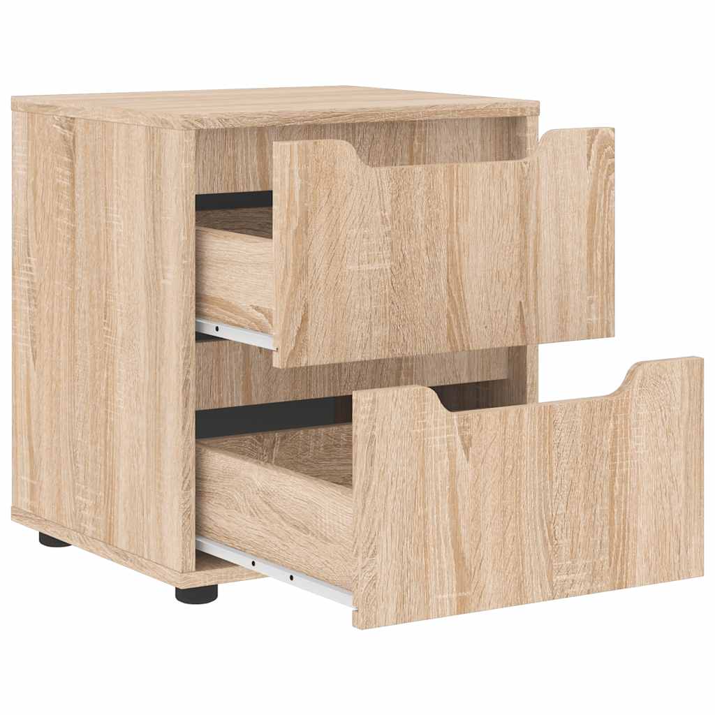 vidaXL Noptiera "VISNES" Stejar Sonoma 45x40x50 cm Lemn prelucrat