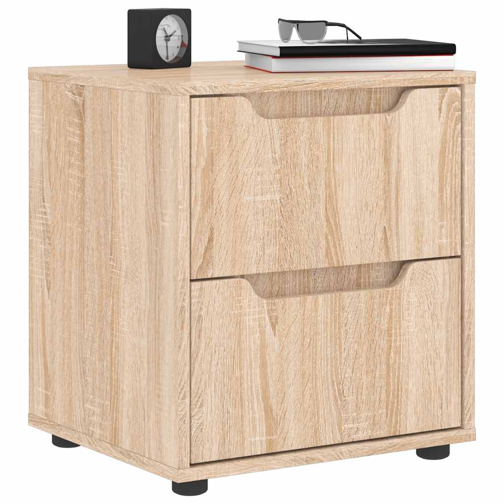 vidaXL Noptiera "VISNES" Stejar Sonoma 45x40x50 cm Lemn prelucrat
