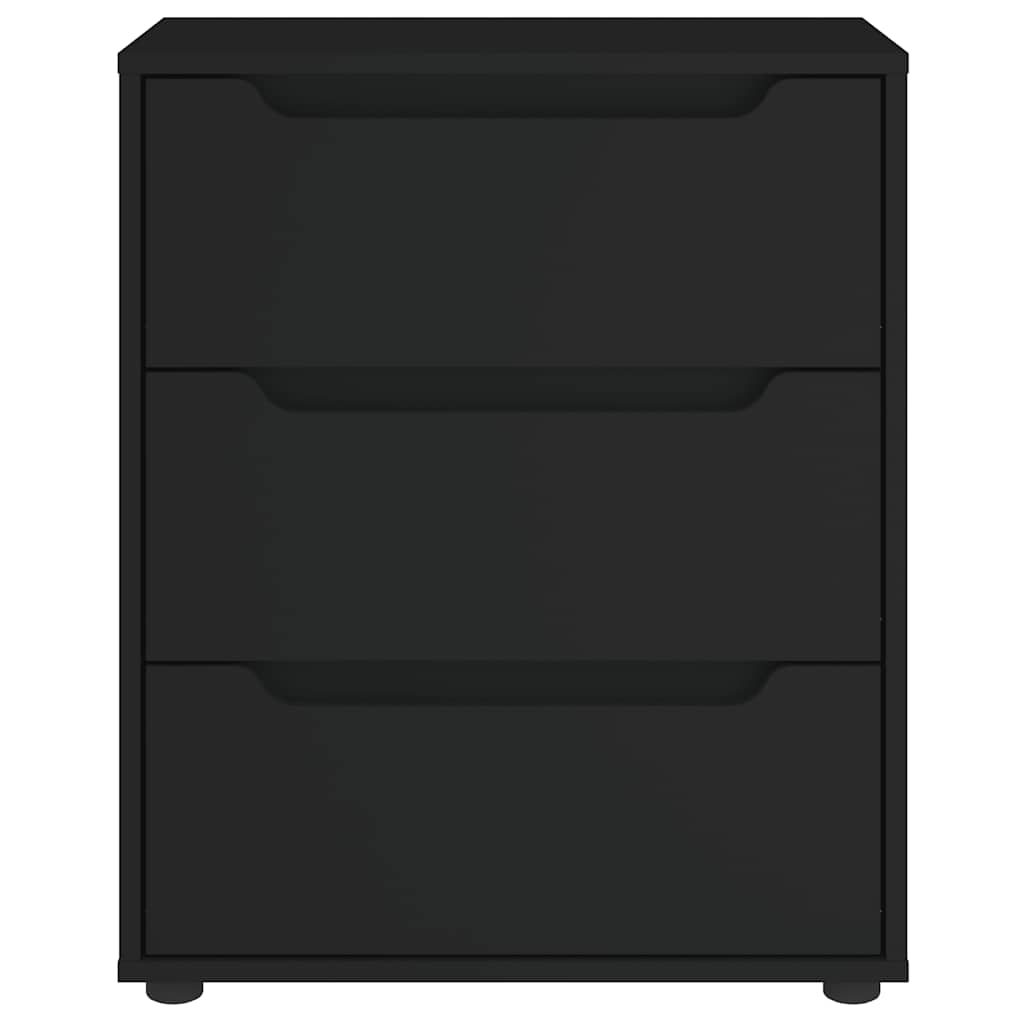 vidaXL Bufetă „VISNES” Negru 60x40x73 cm lemn prelucrat vidaXL Bufetă „VISNES” Negru 60x40x73 cm lemn prelucrat