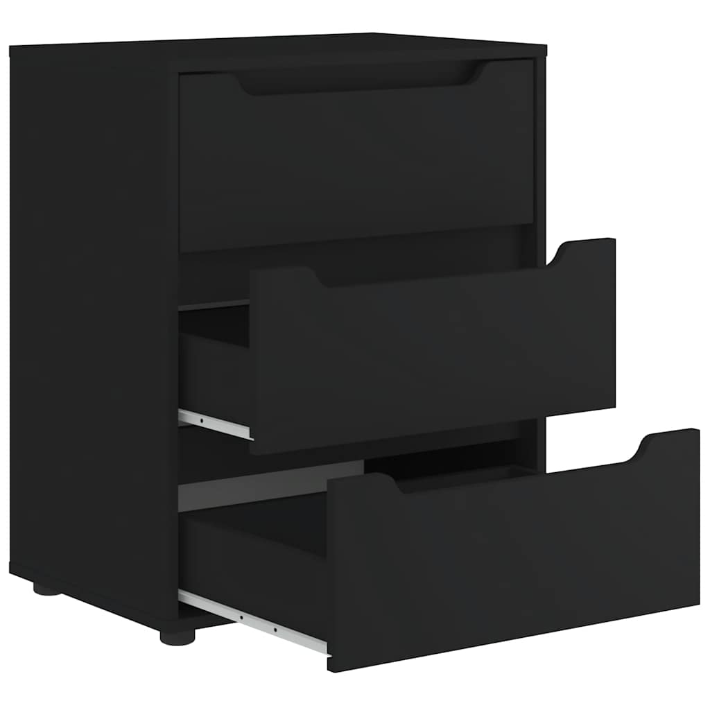 vidaXL Bufetă „VISNES” Negru 60x40x73 cm lemn prelucrat vidaXL Bufetă „VISNES” Negru 60x40x73 cm lemn prelucrat