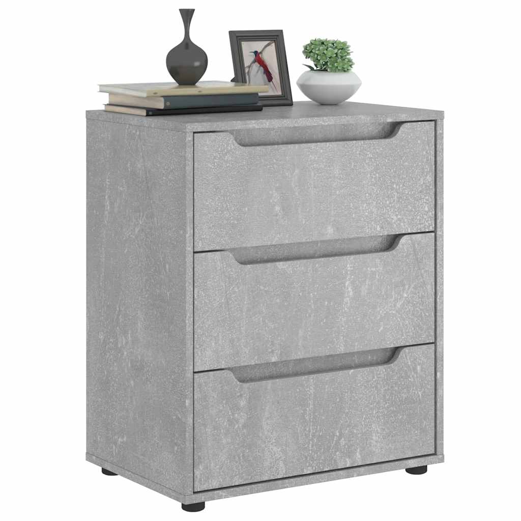 vidaXL Bufetă „VISNES” Gri beton 60x40x73 cm Lemn prelucrat vidaXL Bufetă „VISNES” Gri beton 60x40x73 cm Lemn prelucrat