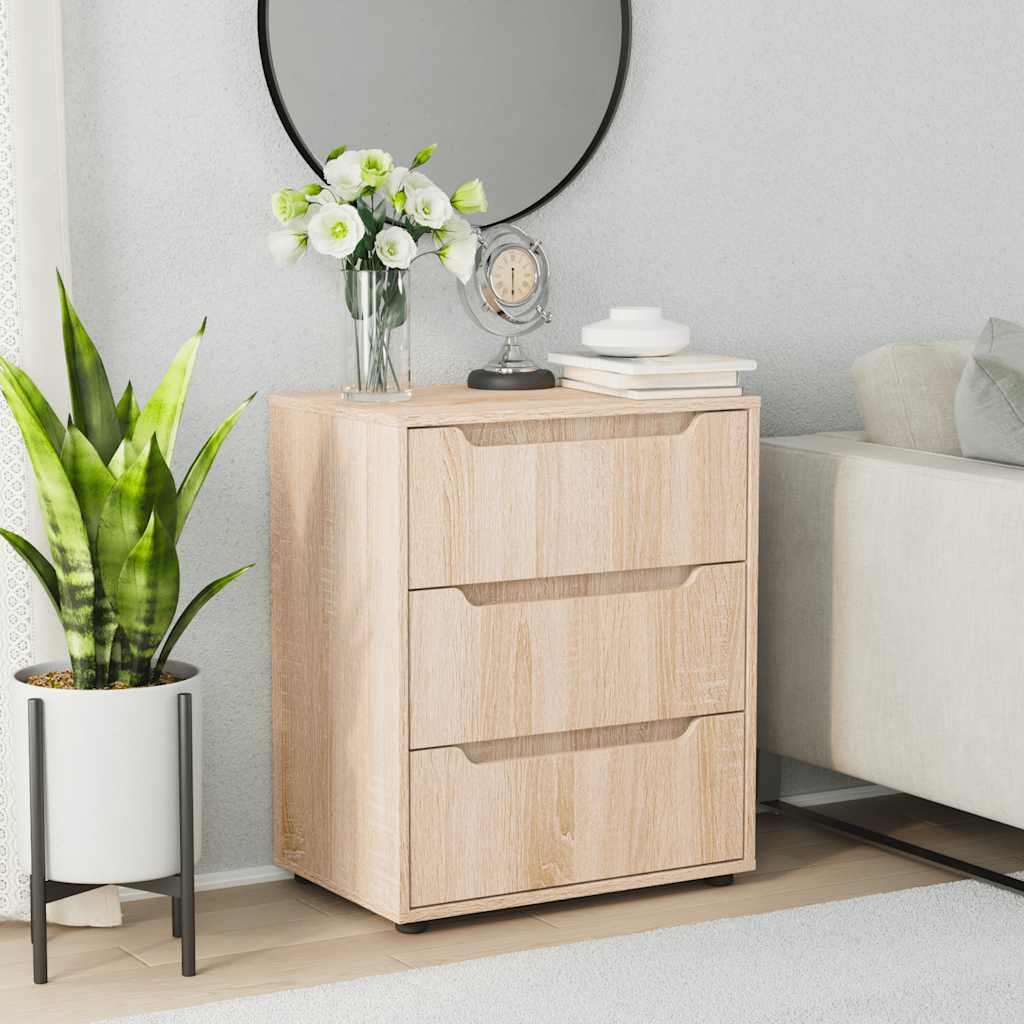 vidaXL Bufetă „VISNES” Stejar Sonoma 60x40x73 cm lemn prelucrat vidaXL Bufetă „VISNES” Stejar Sonoma 60x40x73 cm lemn prelucrat