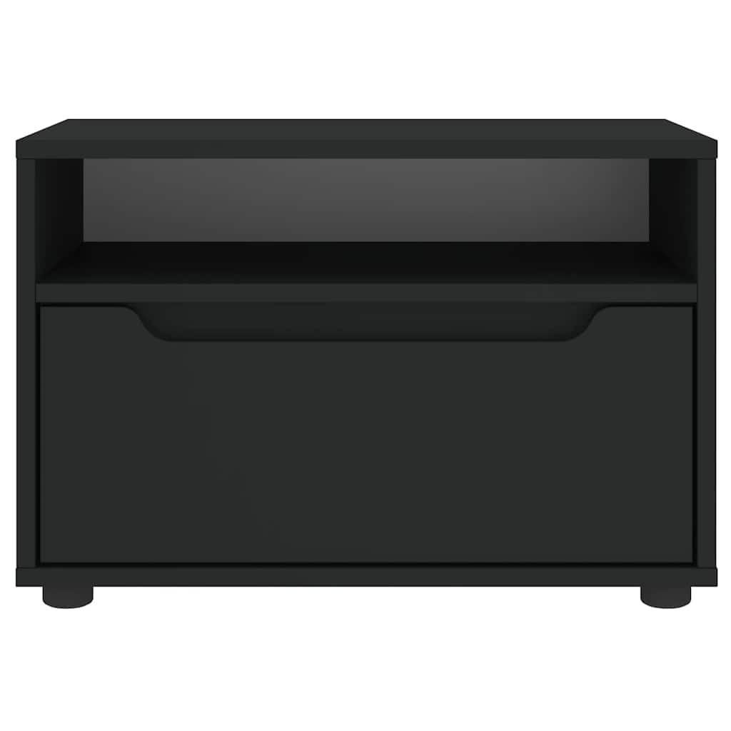 vidaXL Dulap TV „VISNES” Negru 60x40x38 cm lemn prelucrat