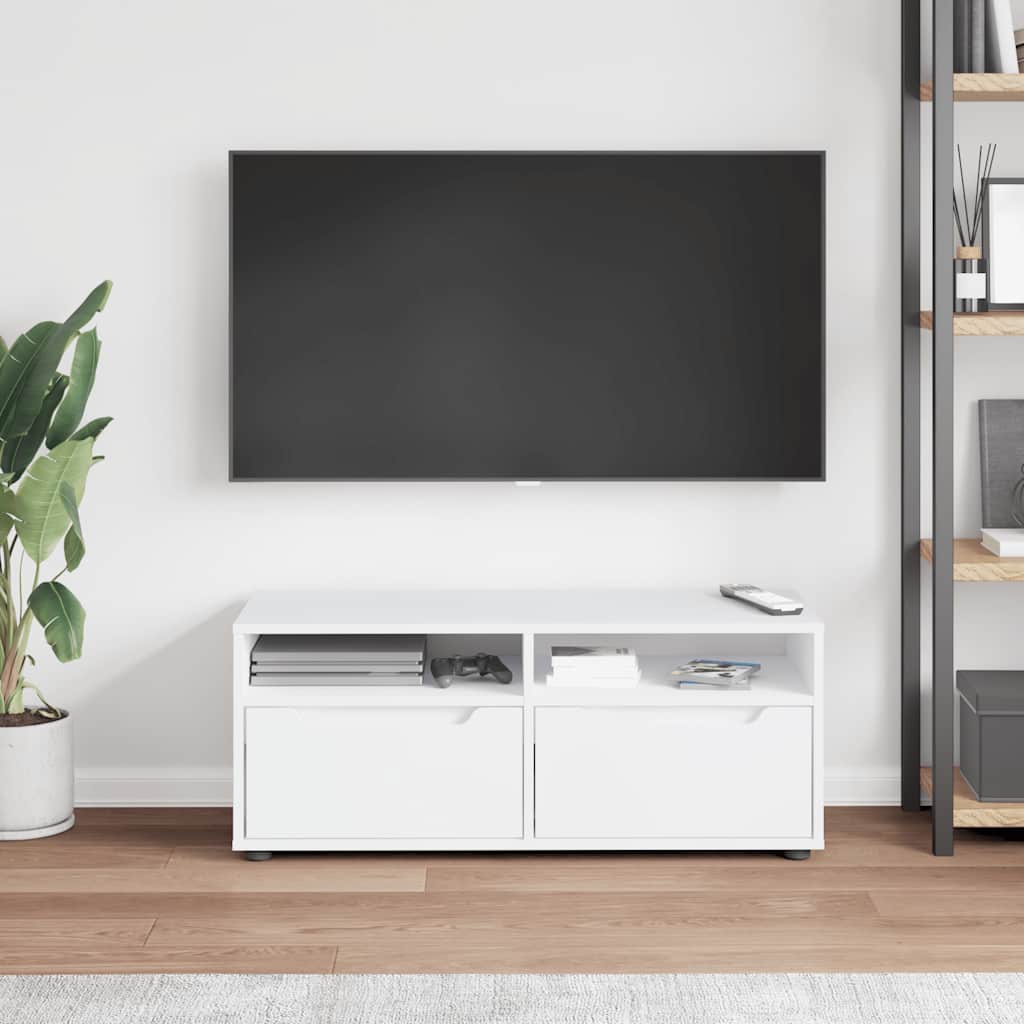 vidaXL Dulap TV "VISNES" alb 100x40x38 cm lemn de prelucrare