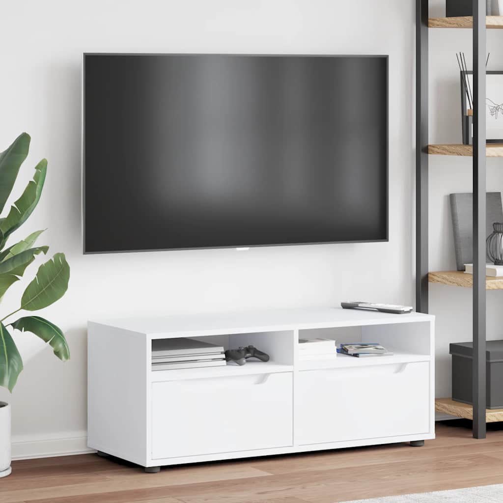 vidaXL Dulap TV "VISNES" alb 100x40x38 cm lemn de prelucrare
