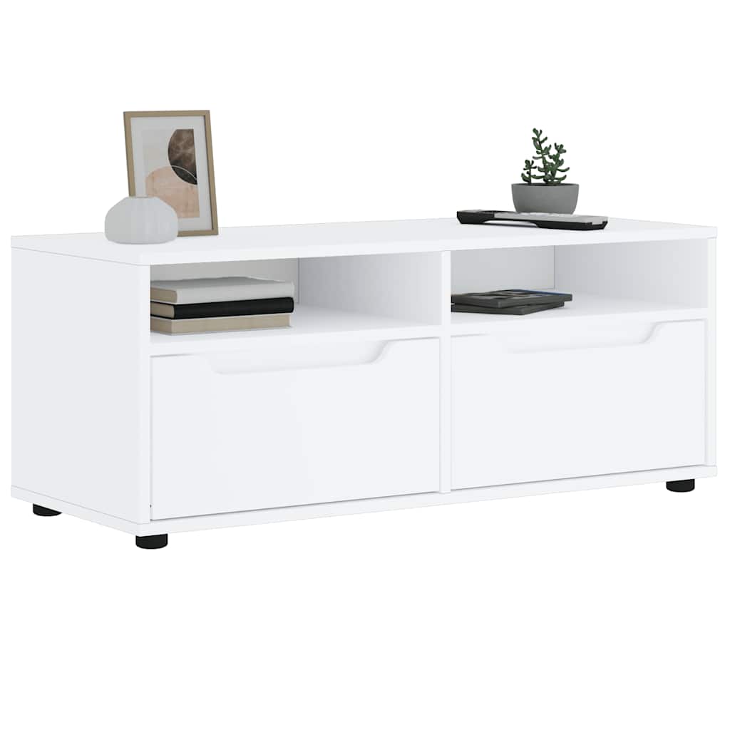 vidaXL Dulap TV "VISNES" alb 100x40x38 cm lemn de prelucrare