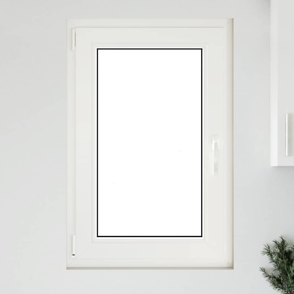 vidaXL Fereastra de subsol „RISOR” 60x80 cm Rabatabil DIN Stânga Alb
