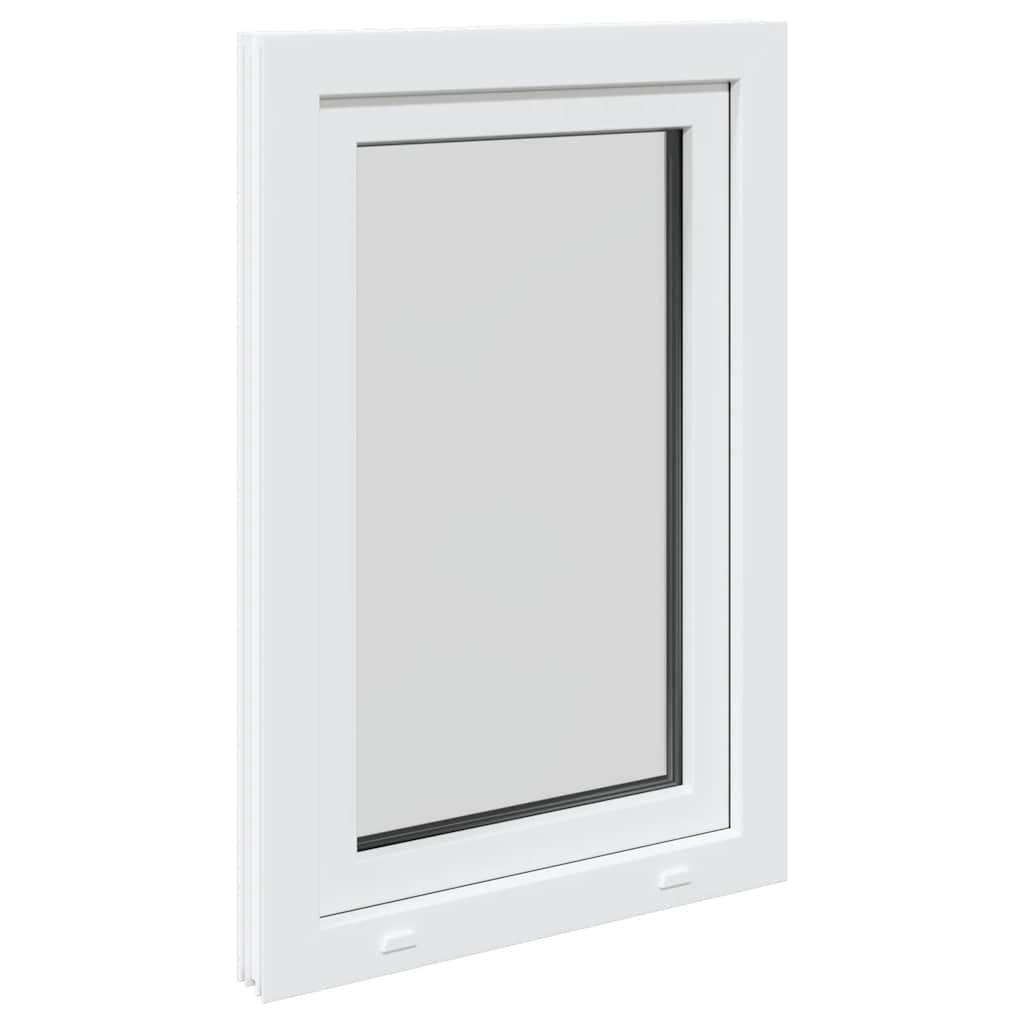 vidaXL Fereastra de subsol „RISOR” 60x80 cm Rabatabil DIN Stânga Alb
