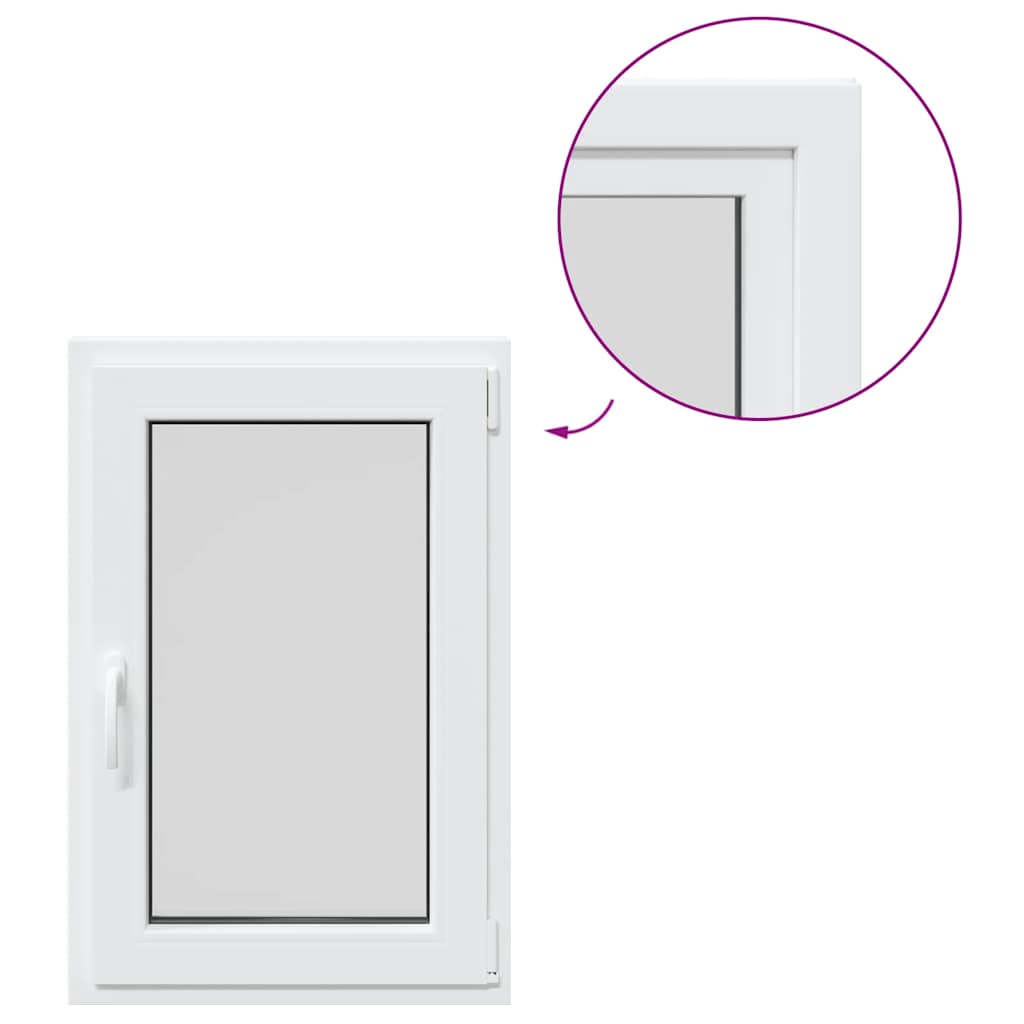 vidaXL Fereastră de subsol „RISOR” 60x100 cm oscilo-batantă DIN dreapta, albă
