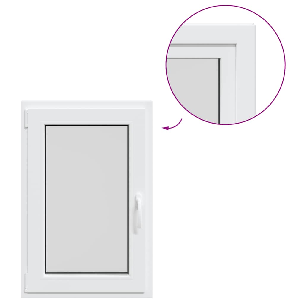 vidaXL Fereastră de subsol „RISOR” 60x100 cm oscilo-batantă DIN stânga, albă vidaXL Fereastră de subsol „RISOR” 60x100 cm oscilo-batantă DIN stânga, albă