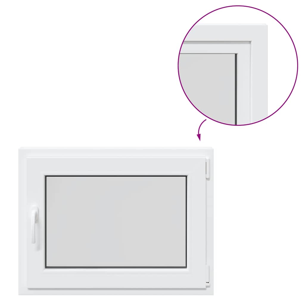 vidaXL Fereastra de subsol „RISOR” 80x60 cm Pt&Turn DIN Dreapta Alb vidaXL Fereastra de subsol „RISOR” 80x60 cm Pt&Turn DIN Dreapta Alb