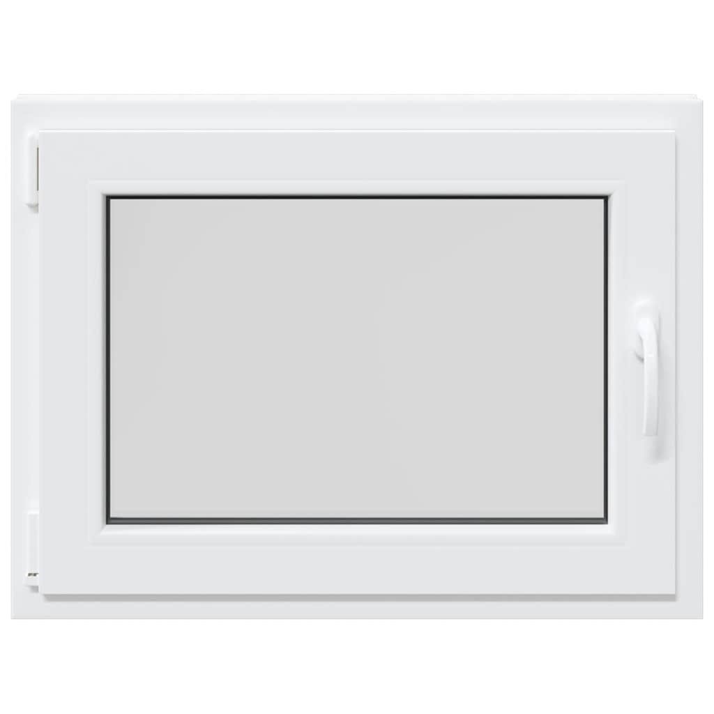 vidaXL Fereastra de subsol „RISOR” 80x60 cm Rabatabil DIN Stânga Alb