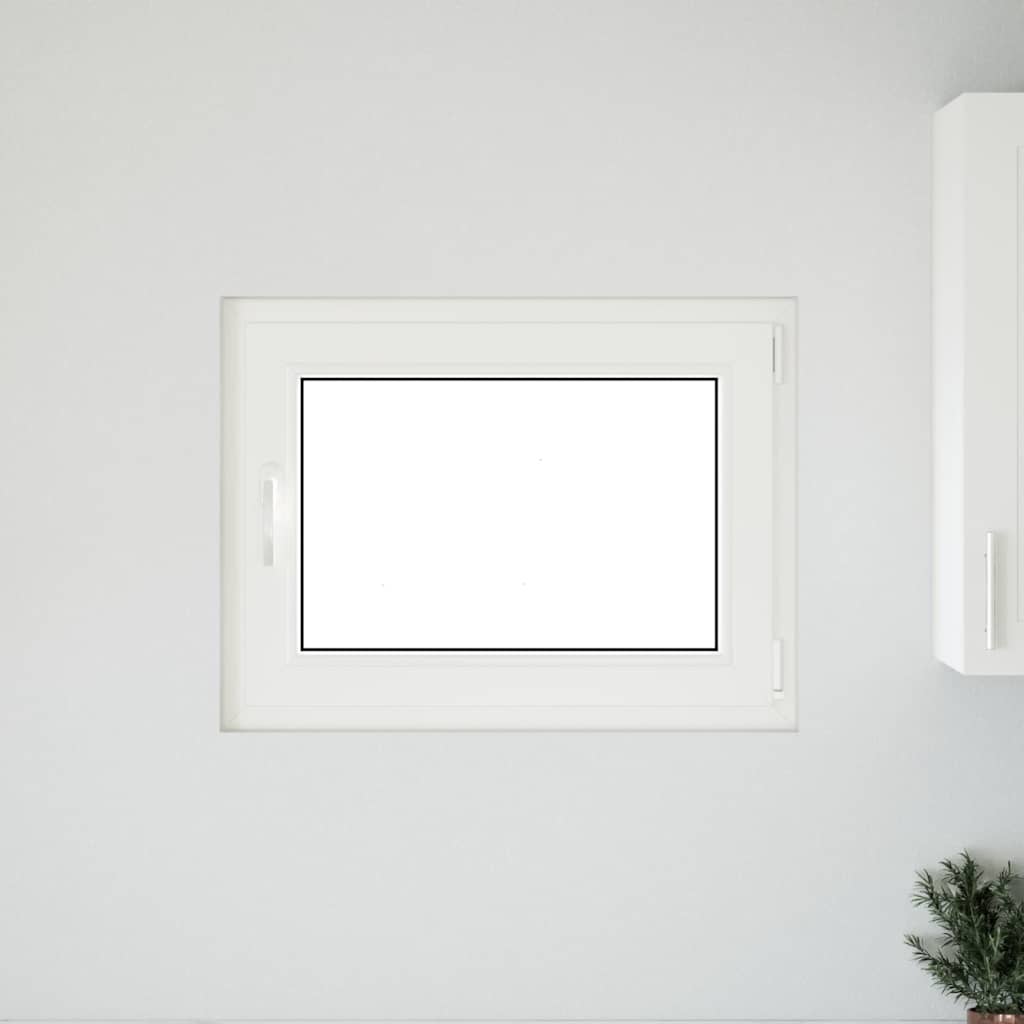 vidaXL Fereastră de subsol „RISOR” 80x70 cm oscilo-batantă DIN dreapta, albă vidaXL Fereastră de subsol „RISOR” 80x70 cm oscilo-batantă DIN dreapta, albă