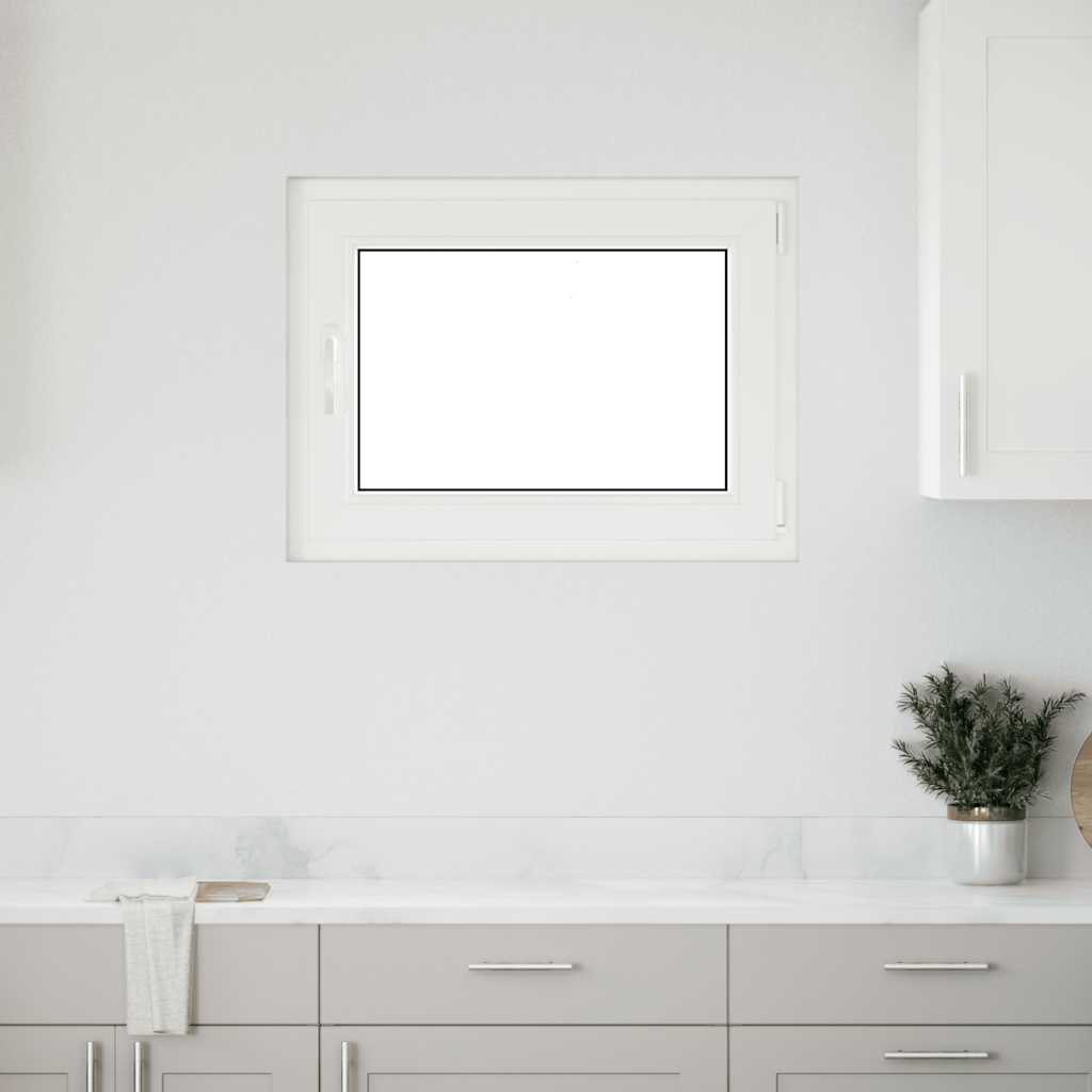 vidaXL Fereastră de subsol „RISOR” 80x70 cm oscilo-batantă DIN dreapta, albă vidaXL Fereastră de subsol „RISOR” 80x70 cm oscilo-batantă DIN dreapta, albă