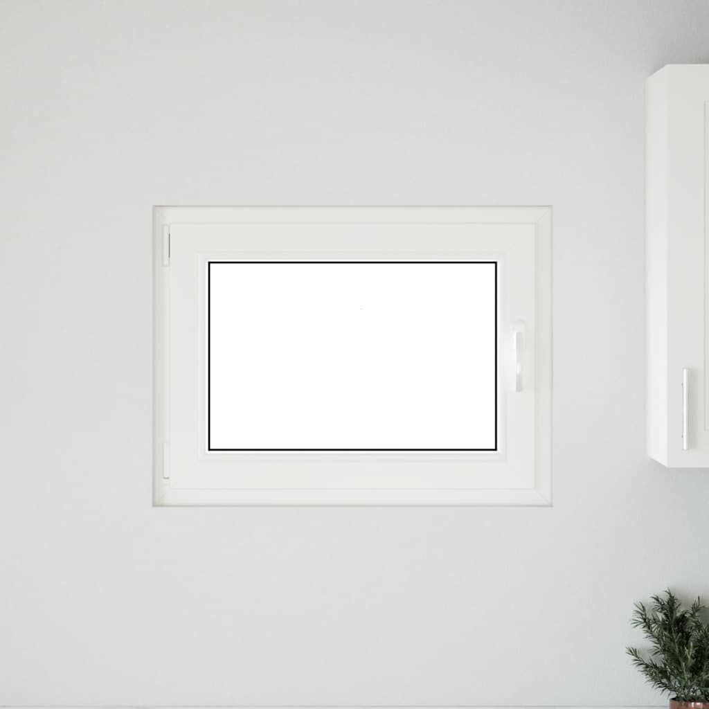 vidaXL Fereastră de subsol „RISOR” 80x70 cm oscilo-batantă DIN stânga, albă vidaXL Fereastră de subsol „RISOR” 80x70 cm oscilo-batantă DIN stânga, albă