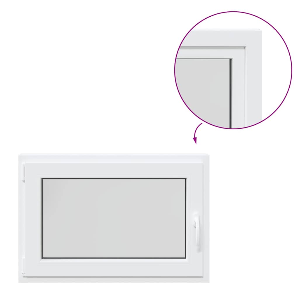 vidaXL Fereastră de subsol „RISOR” 90x50 cm oscilo-batantă DIN stânga, albă vidaXL Fereastră de subsol „RISOR” 90x50 cm oscilo-batantă DIN stânga, albă