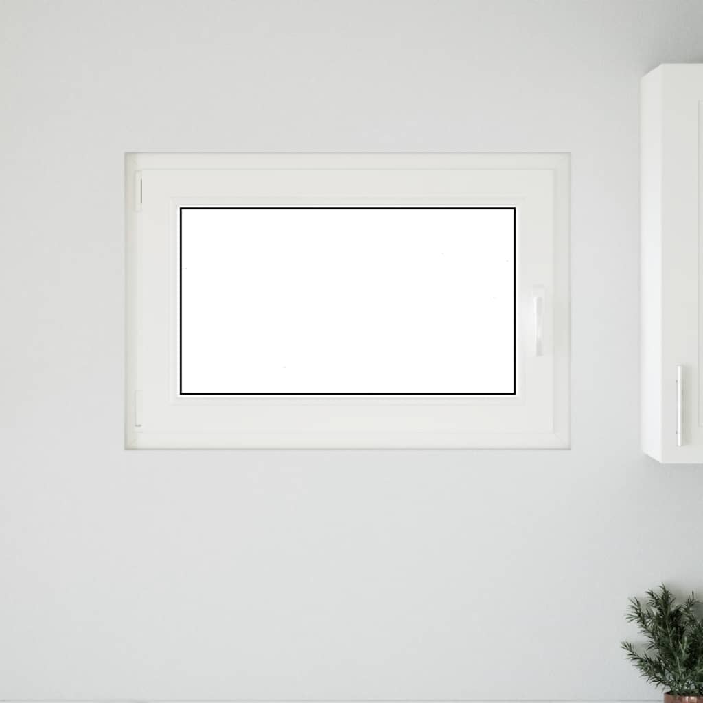 vidaXL Fereastră de subsol „RISOR” 90x70 cm oscilo-batantă DIN stânga, albă vidaXL Fereastră de subsol „RISOR” 90x70 cm oscilo-batantă DIN stânga, albă